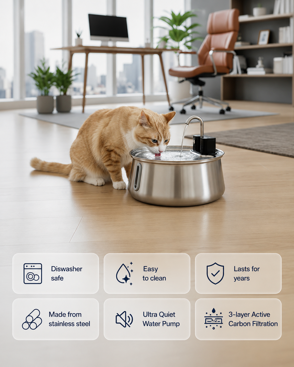 Snuffle™ Water Fountain Stainless Steel 2.0