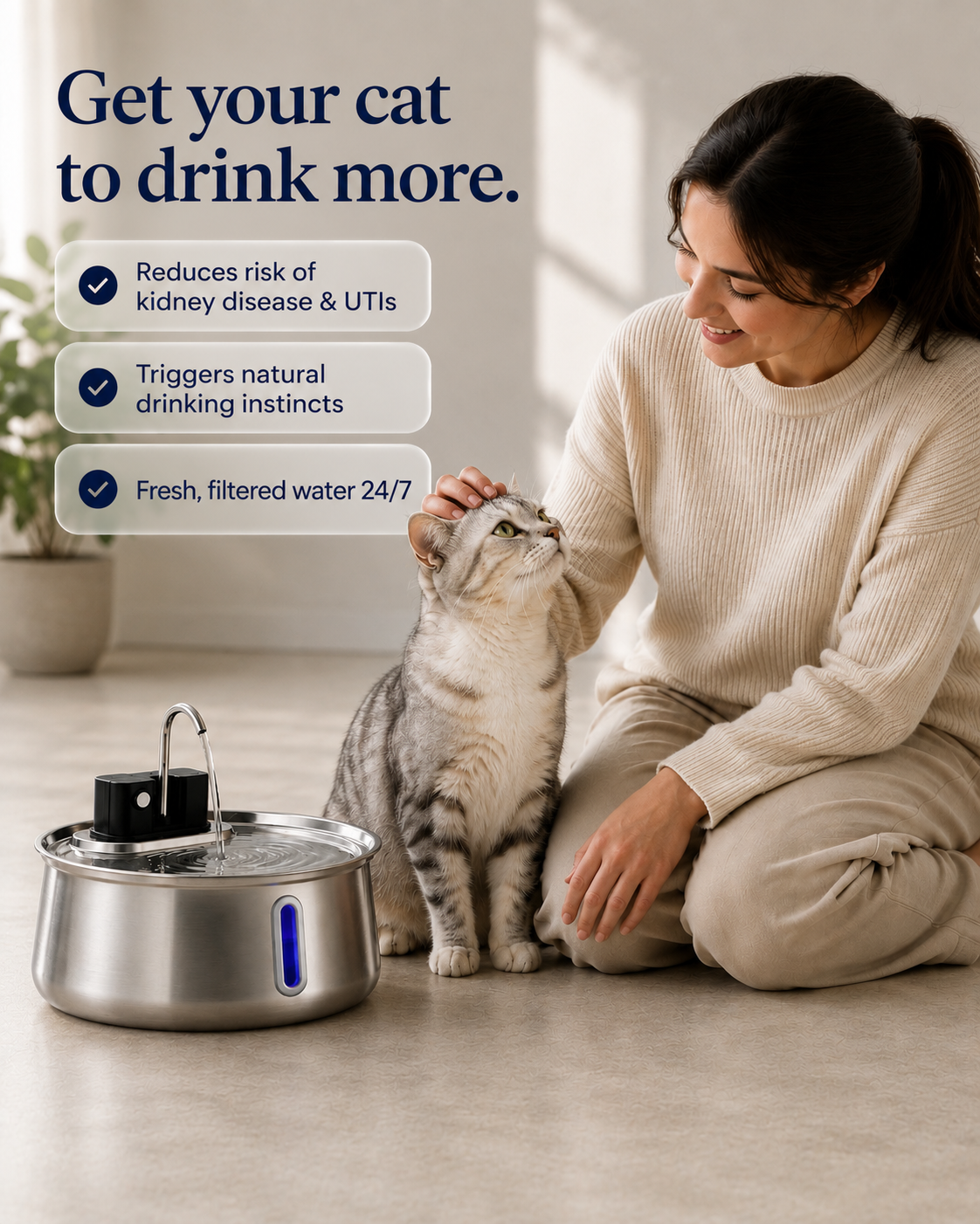Snuffle™ Water Fountain Stainless Steel 2.0